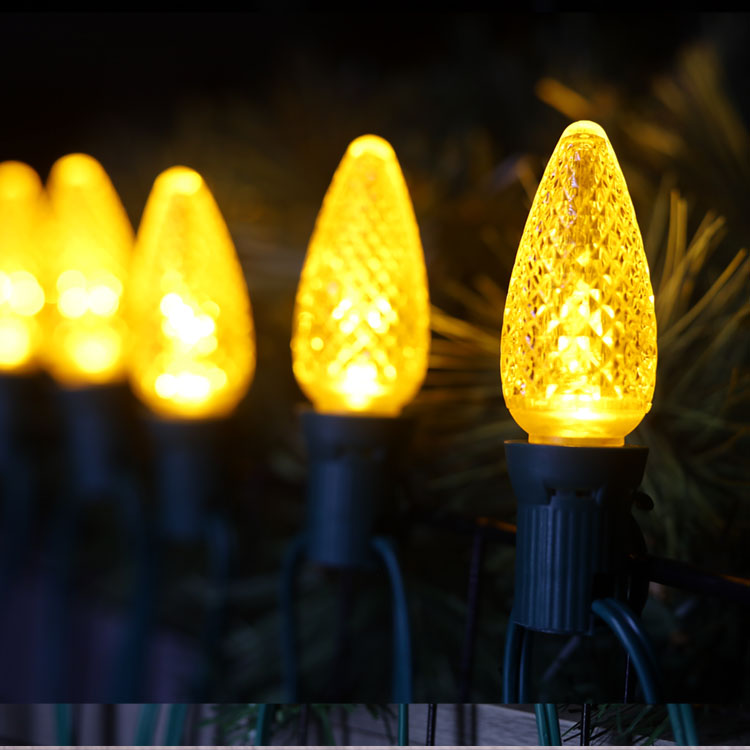 黄色 UL C9 Minleon LED 交換用電球