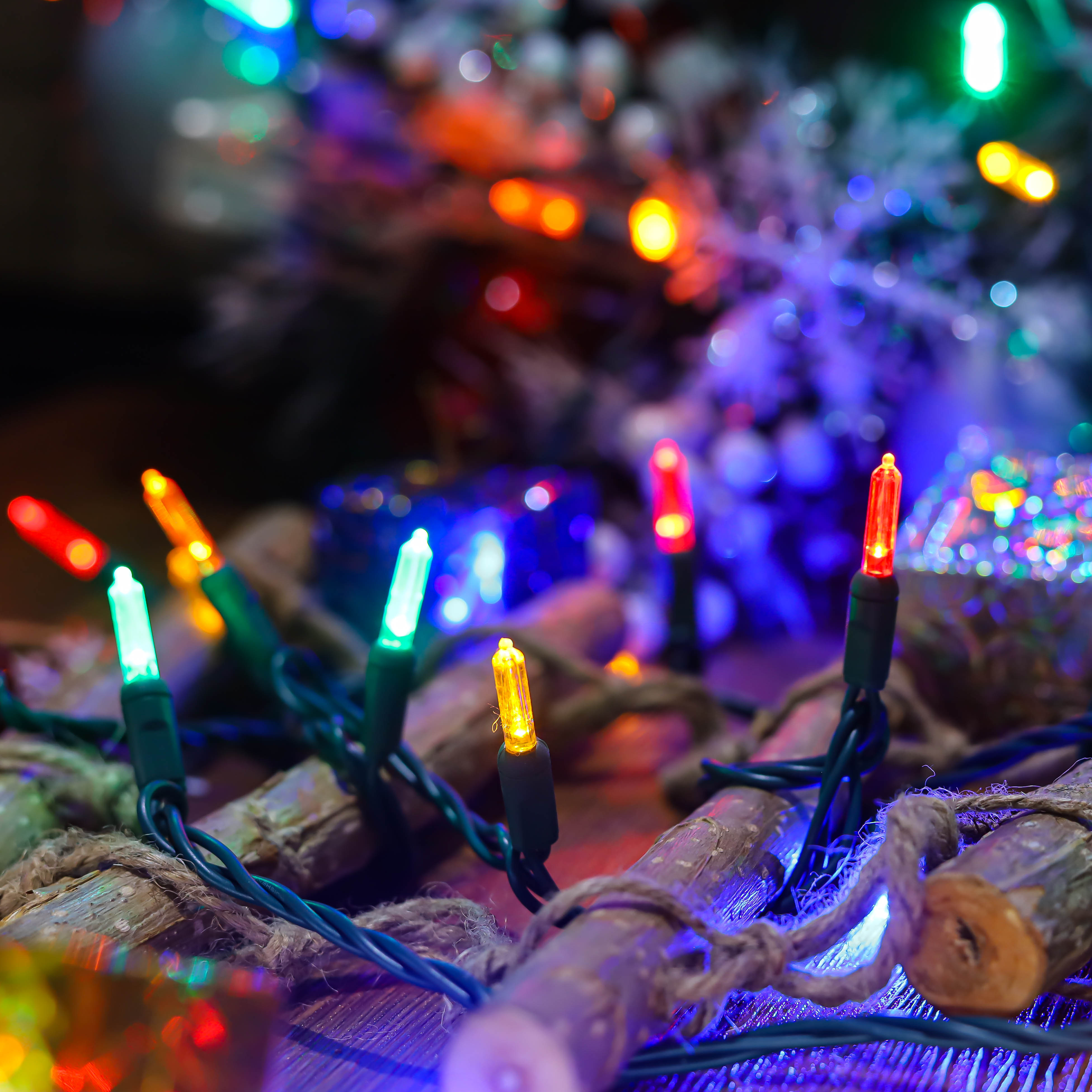 UL T5 LED クリスマス ライト マルチ ストリング ライト グリーン ワイヤー ライト セット防水屋外