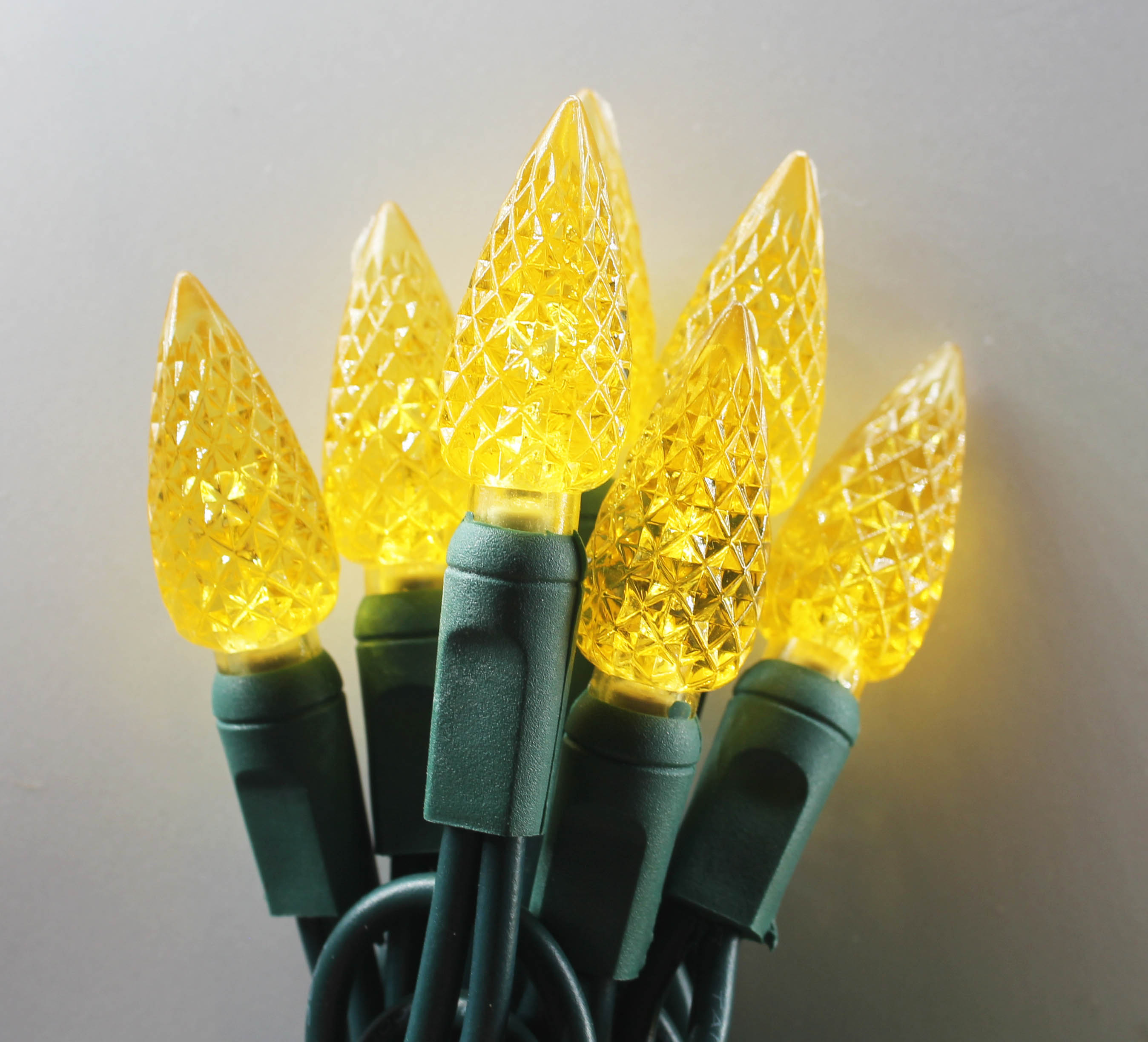 C6 ストロベリー LED ストリング ライト イエロー クリスマス ライト UL