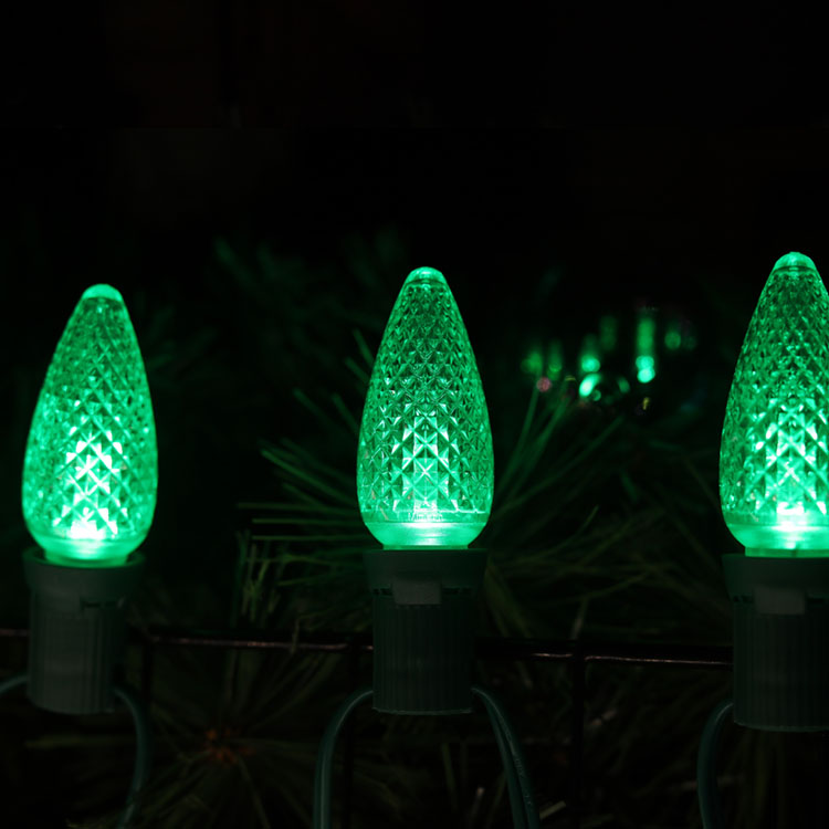 C9 Minleon LED 交換用電球グリーン クリスマス電球 UL 防水