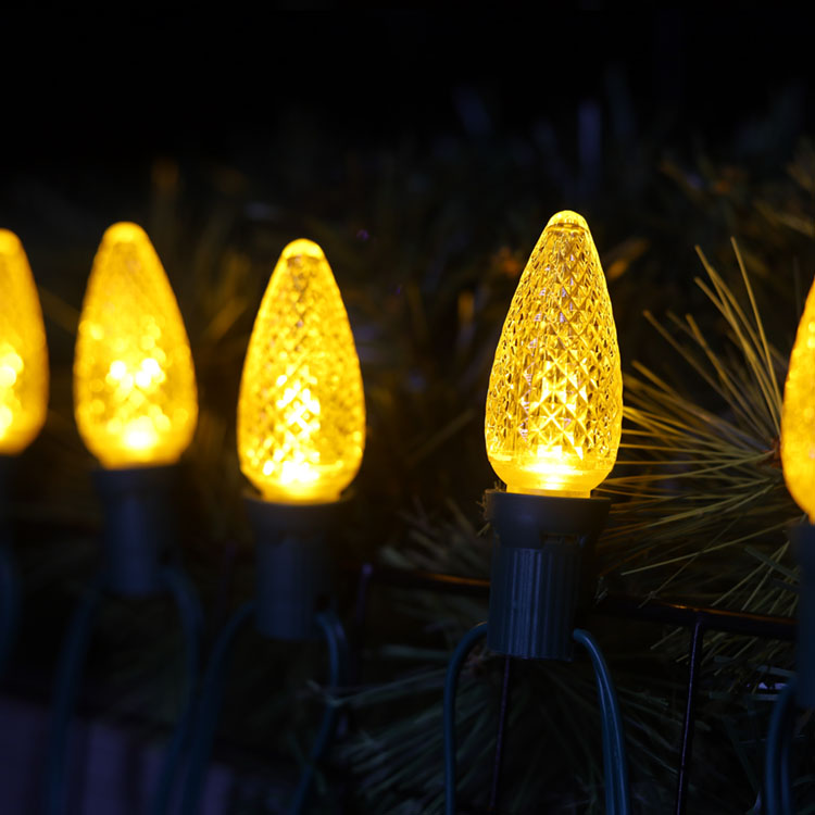 黄色 UL C9 Minleon LED 交換用電球