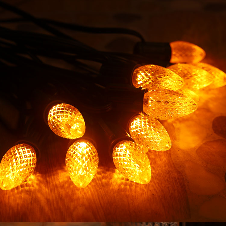 C7 Minleon LED 交換用電球イエロークリスマス電球 UL 屋外使用防水