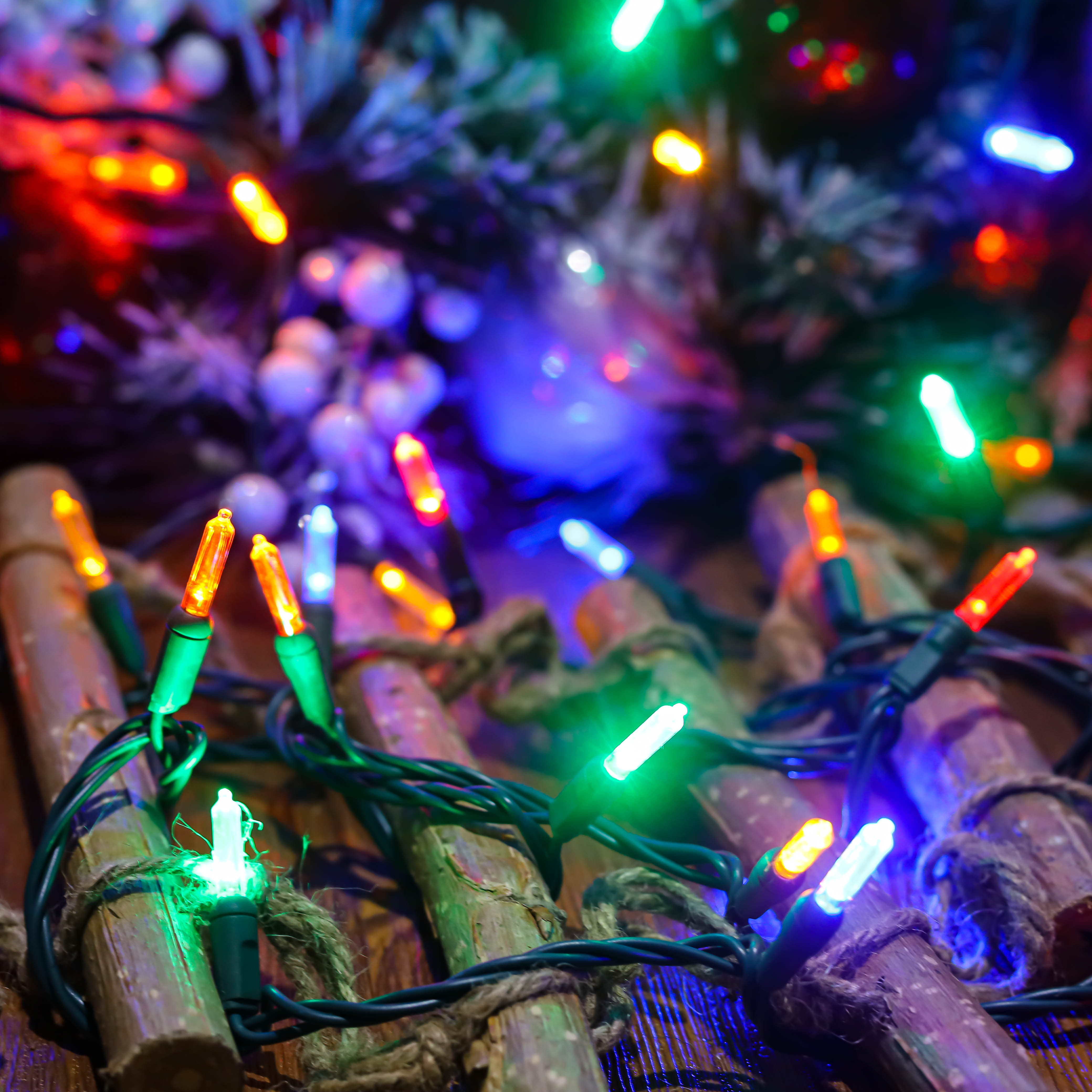 UL T5 LED クリスマス ライト マルチ ストリング ライト グリーン ワイヤー ライト セット防水屋外