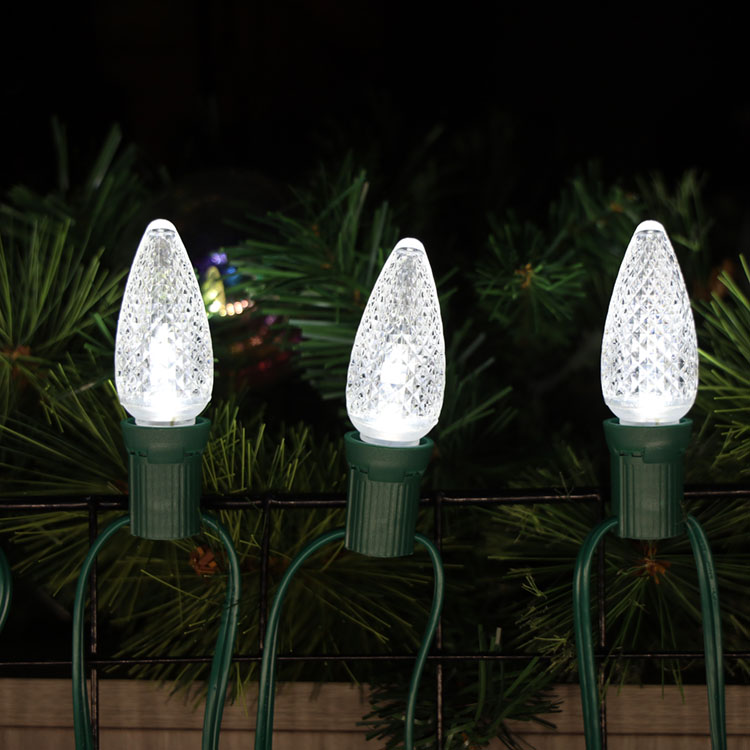 C9 Minleon LED 交換用電球クールホワイトクリスマス電球 UL 防水