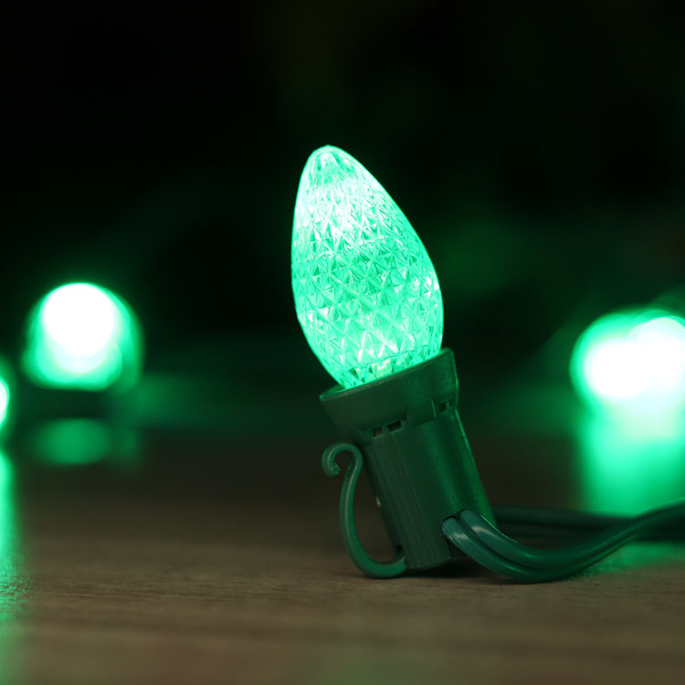 C7 Minleon LED 交換用電球グリーン クリスマス電球 UL 防水屋外