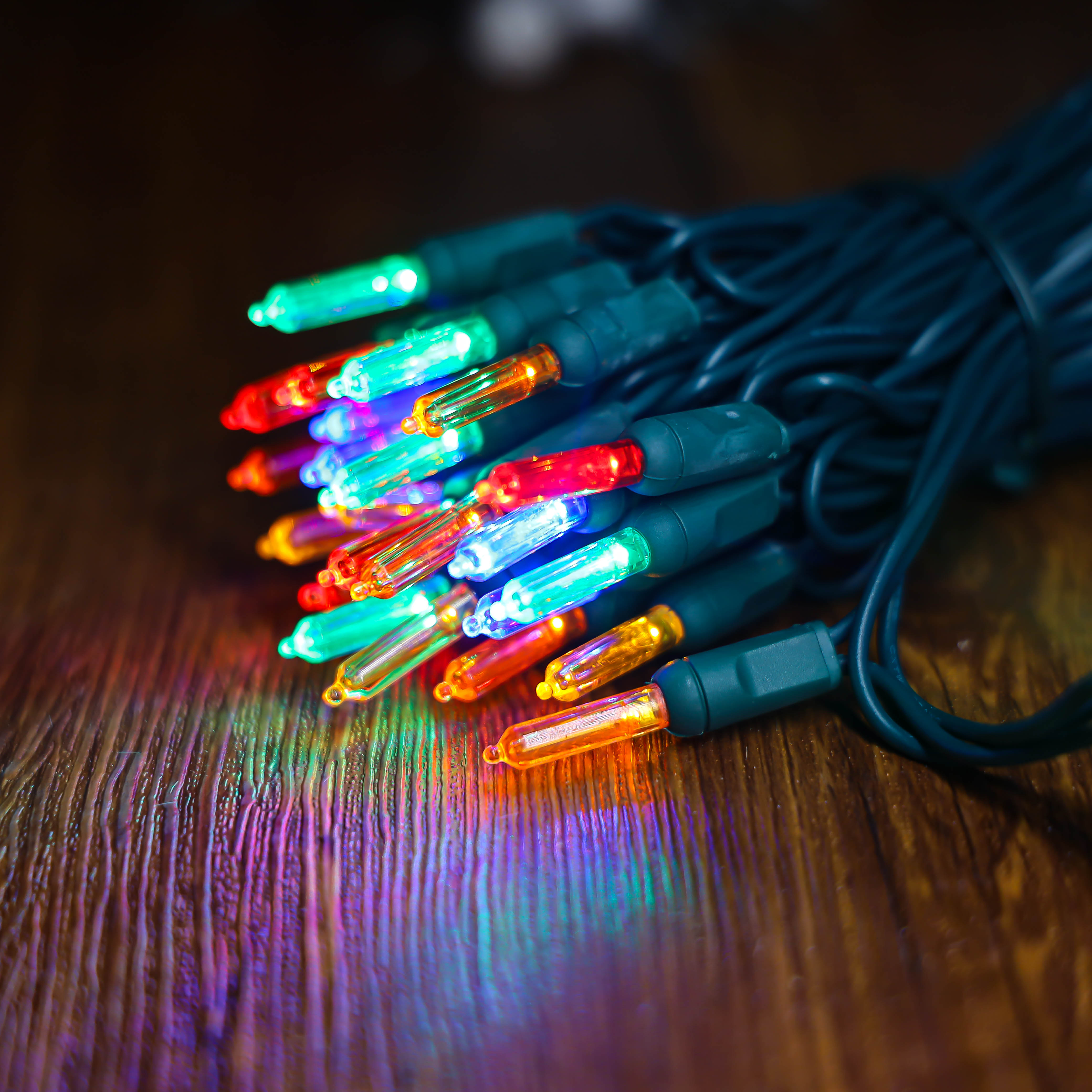 UL T5 LED クリスマス ライト マルチ ストリング ライト グリーン ワイヤー ライト セット防水屋外
