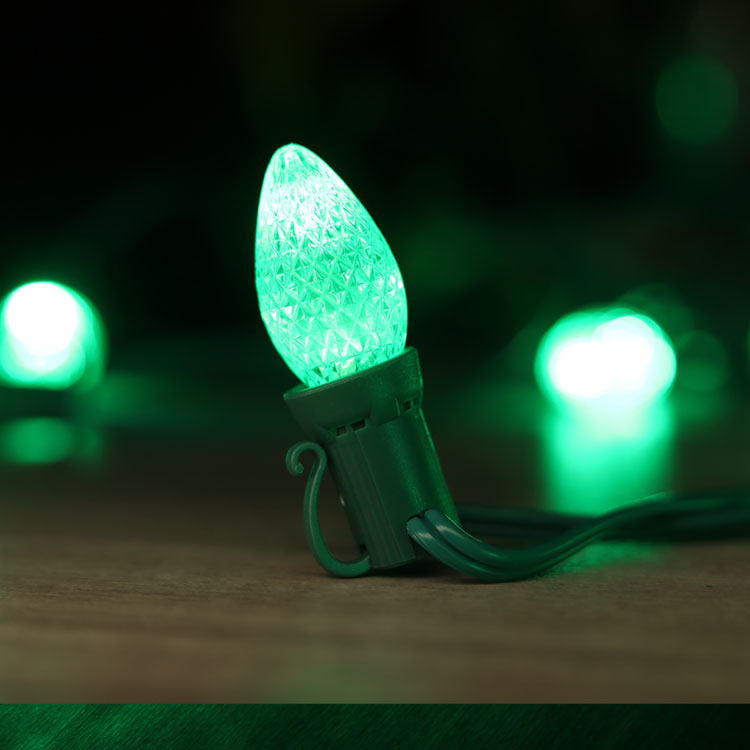C7 Minleon LED 交換用電球グリーン クリスマス電球 UL 防水屋外