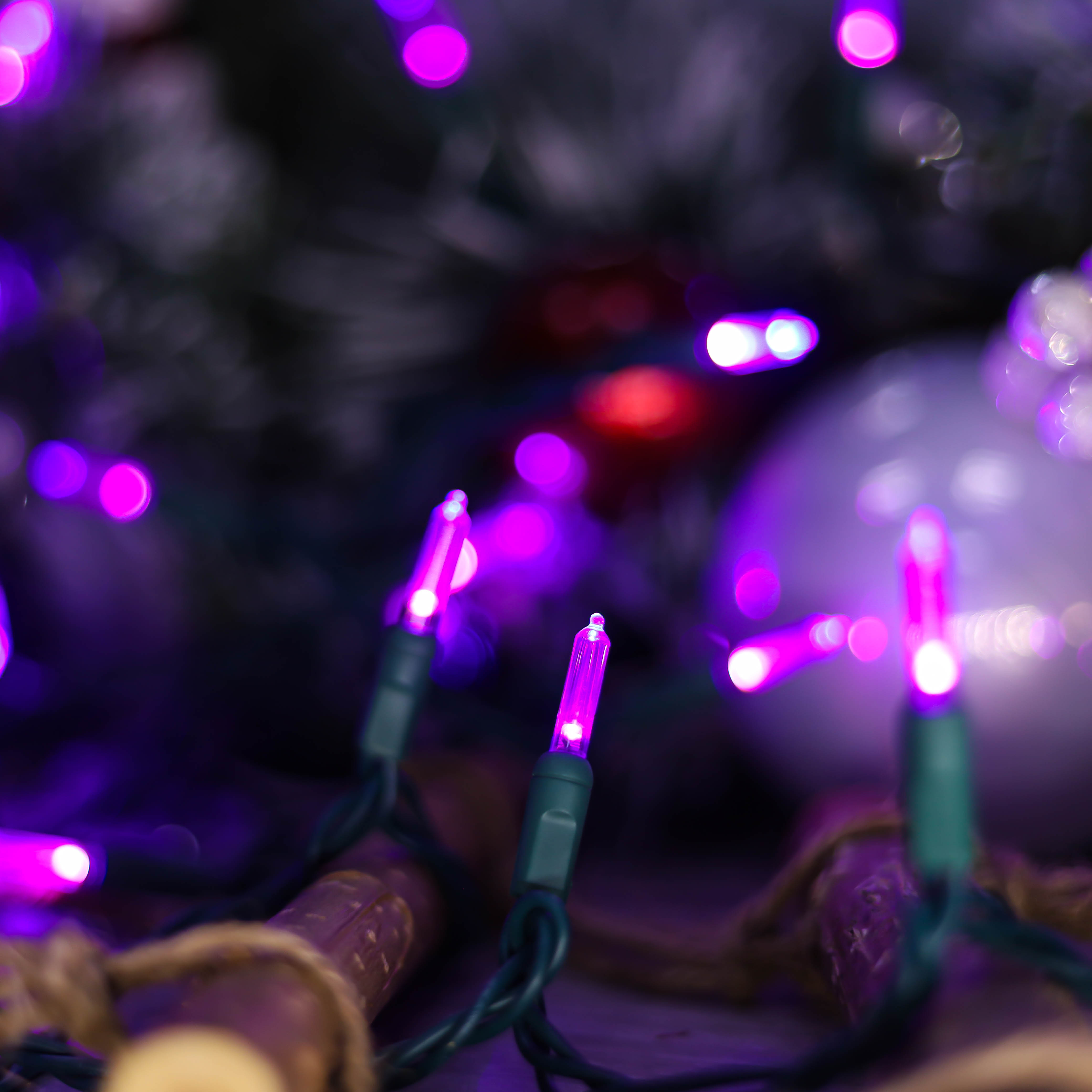 UL T5 LED ストリング ライト パープル クリスマス ライト ハロウィン ライト