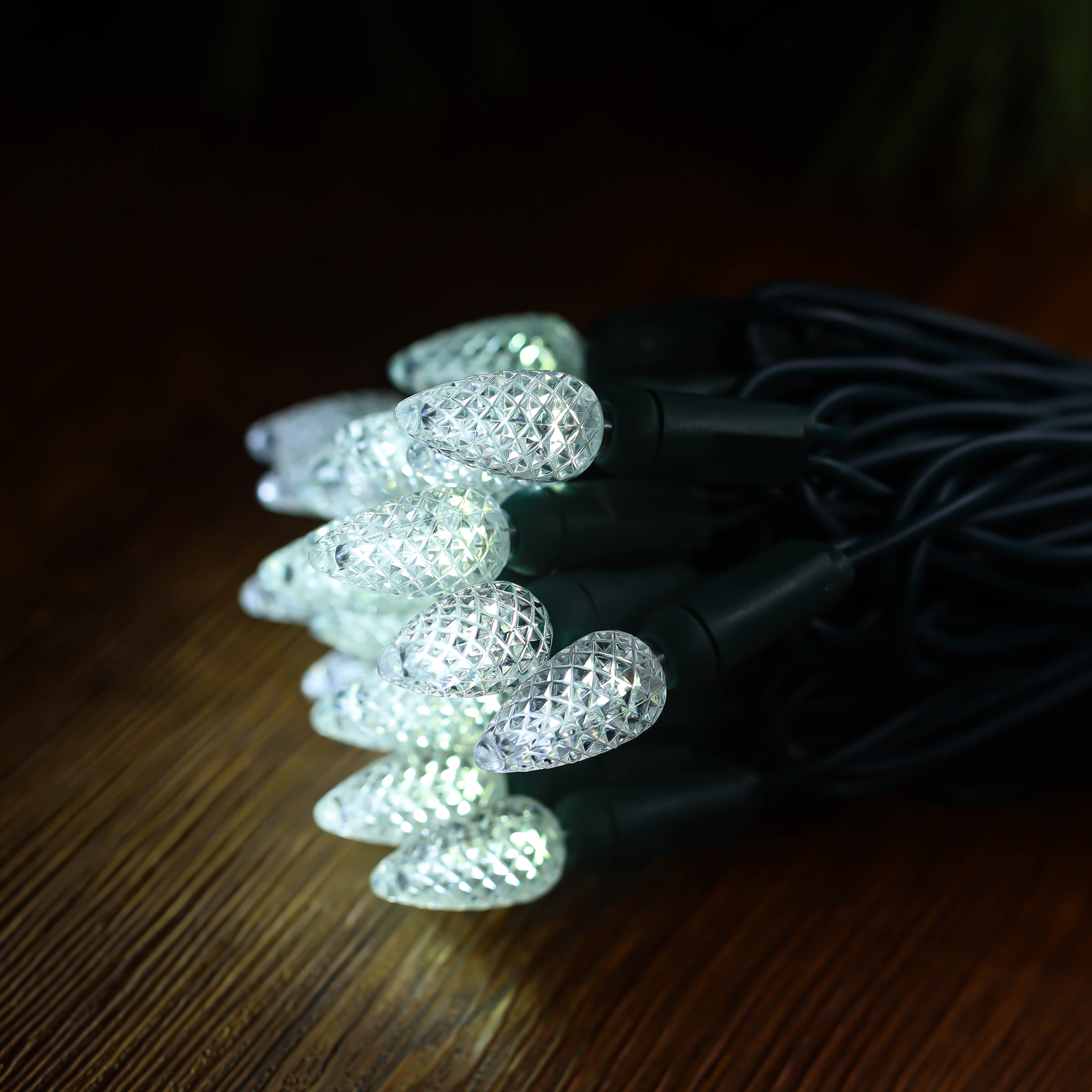 UL商業グレードC3 LEDストリングライト冷たい白いクリスマスライトの屋外使用