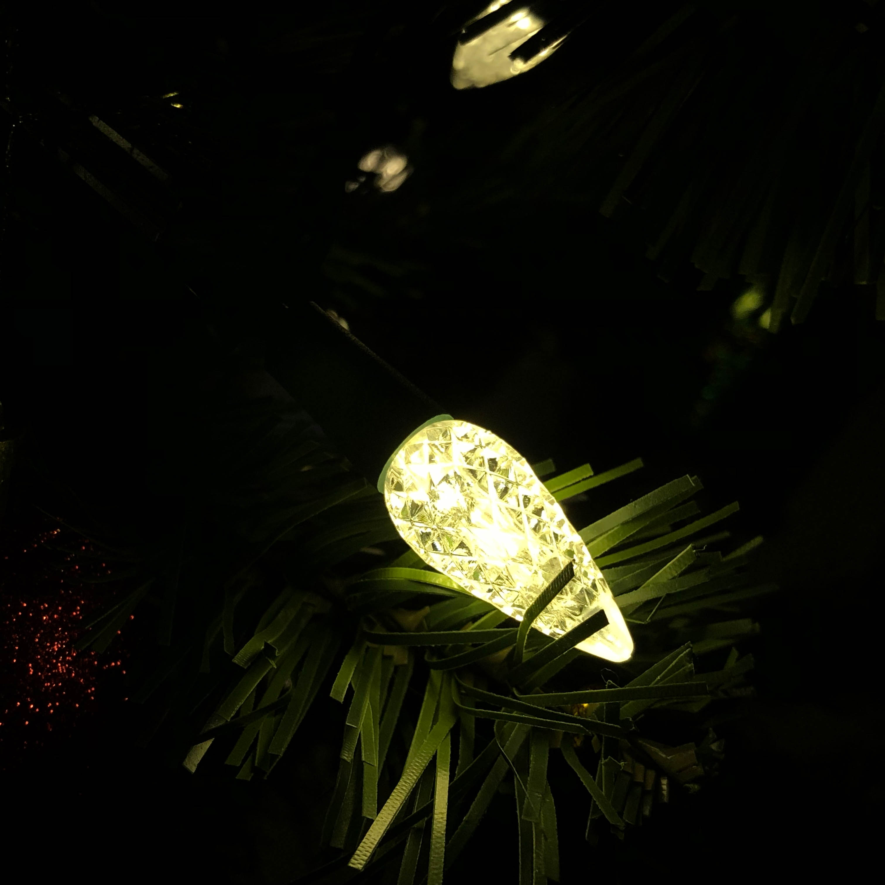 C6 ストロベリー LED ストリング ライト イエロー クリスマス ライト UL