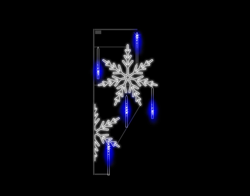2D クリスマス&ストリートデコレーションフレーム ライトモチーフ LSM006