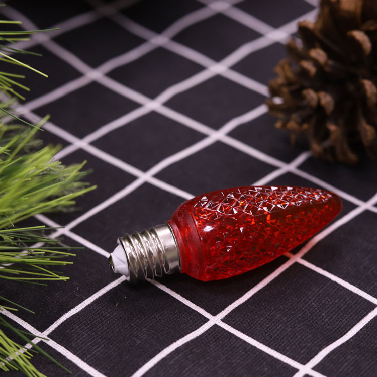 Minleon C9 LED クリスマス交換用電球 赤色 LED