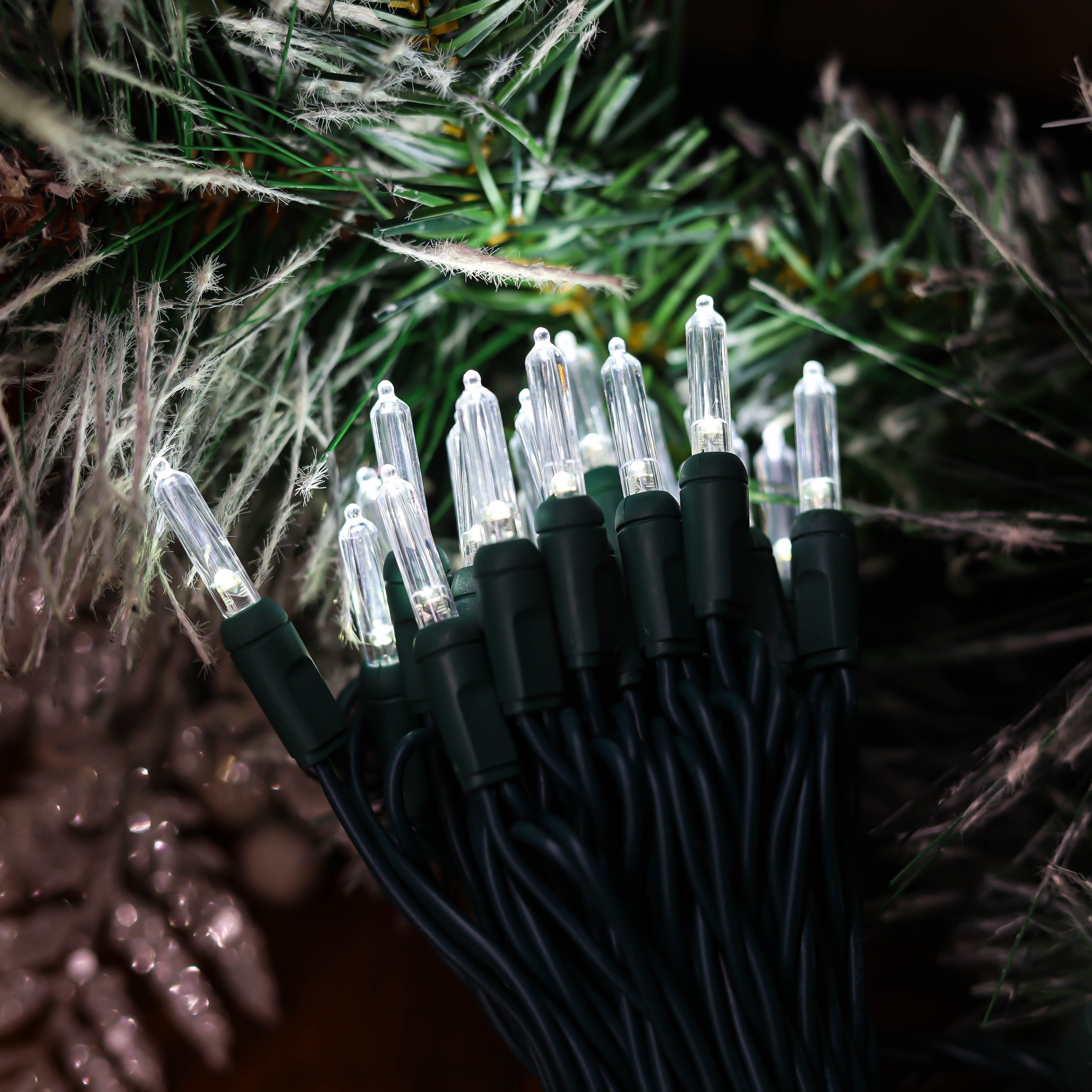T5 LED UL ストリング ライト コールド ホワイト クリスマス ライト セット屋外使用