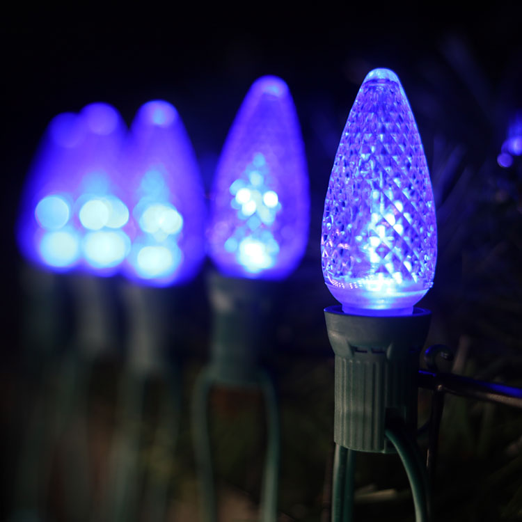 防水青色 LED C9 UL Minleon 交換用電球
