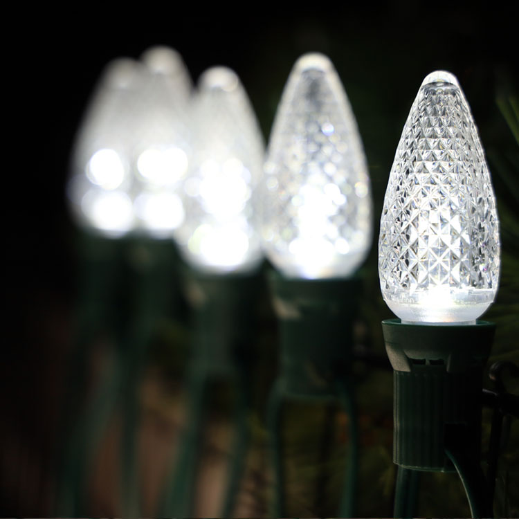 C9 Minleon LED 交換用電球クールホワイトクリスマス電球 UL 防水