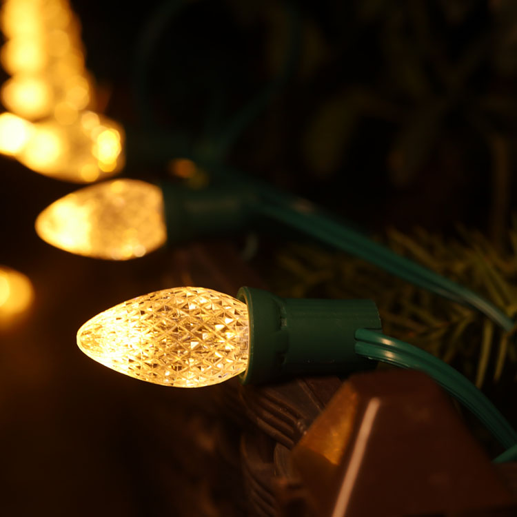 C7 Minleon LED 交換用電球イエロークリスマス電球 UL 屋外使用防水