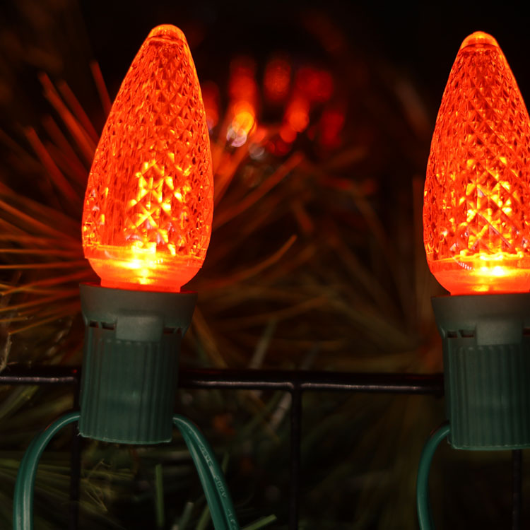 120V UL C9 E17 商用オレンジクリスマス調光対応交換用電球