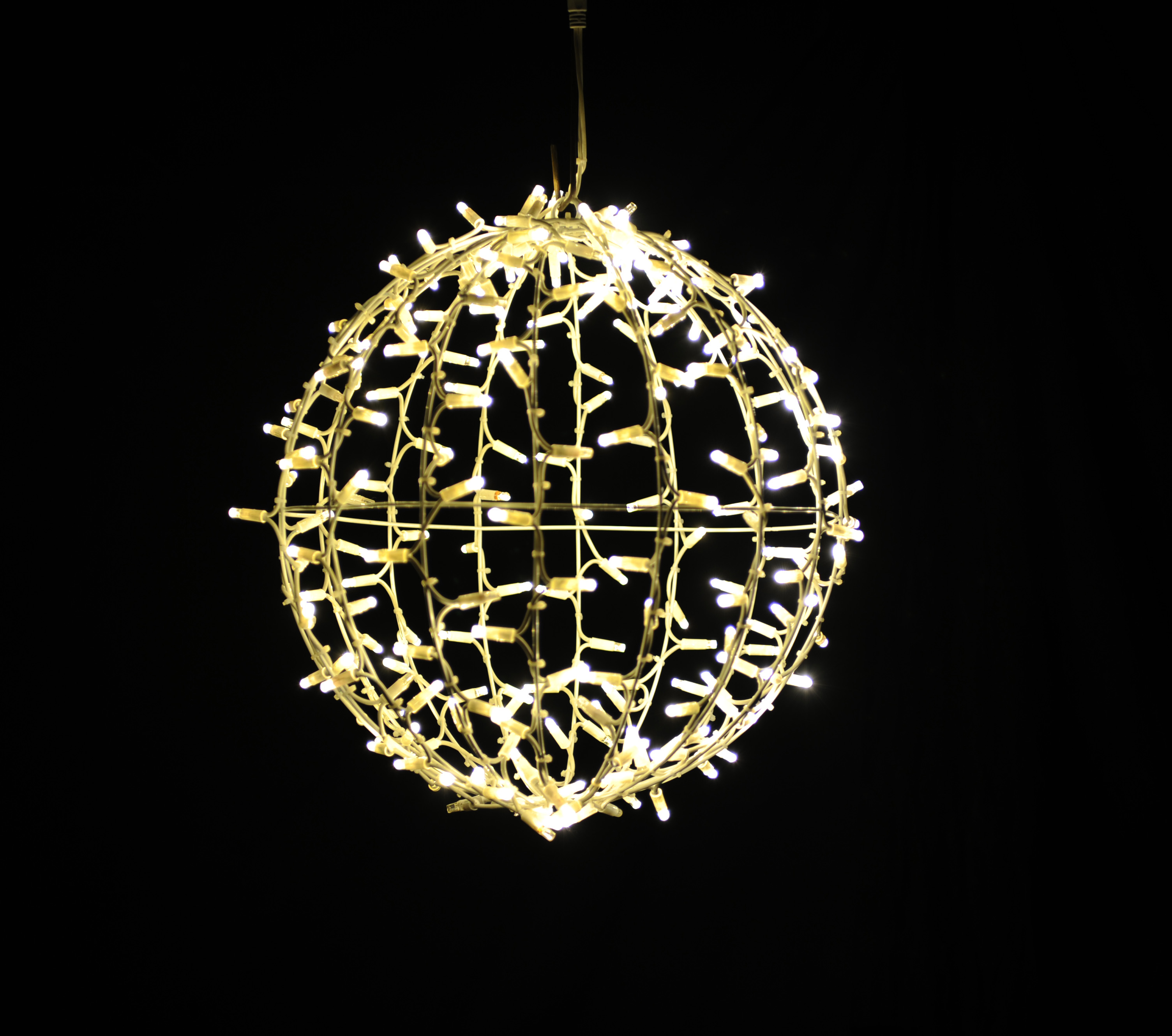 3Dメタルクリスマス球モチーフライト