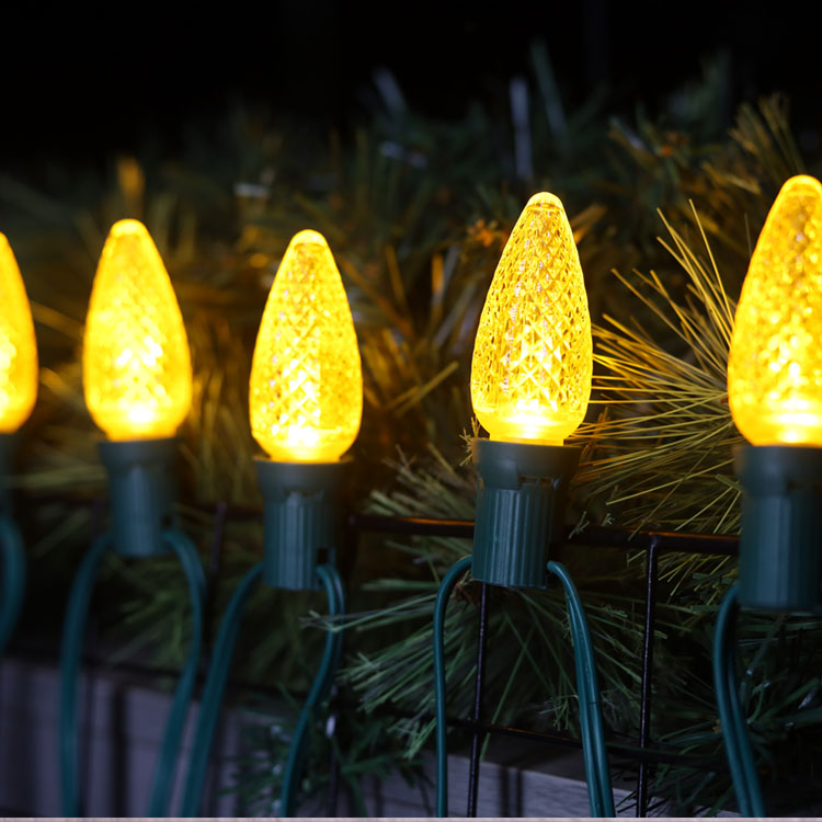 黄色 UL C9 Minleon LED 交換用電球
