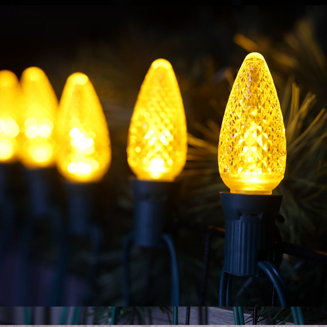 黄色 UL C9 Minleon LED 交換用電球 