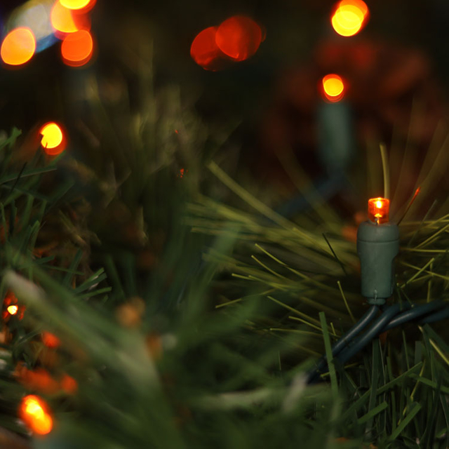 5MM 広角オレンジ LED ストリング ライト屋外