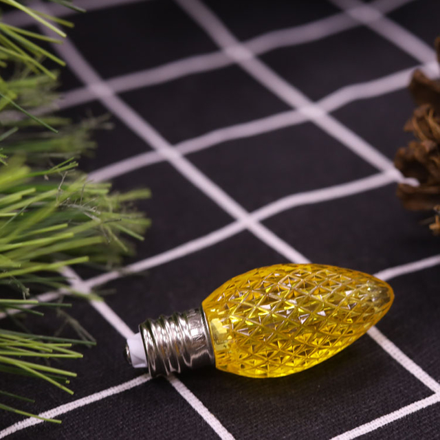 C7 Minleon LED 交換用電球イエロークリスマス電球 UL 屋外使用防水