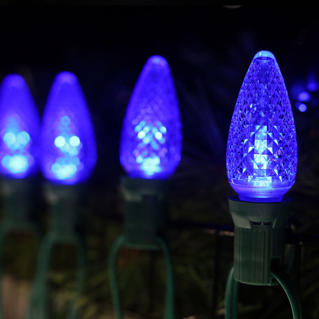 防水青色 LED C9 UL Minleon 交換用電球 
