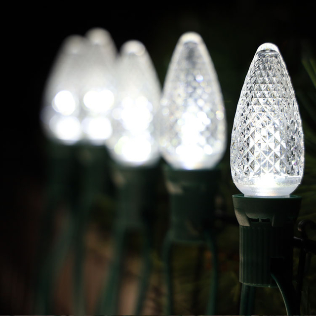 C9 Minleon LED 交換用電球クールホワイトクリスマス電球 UL 防水