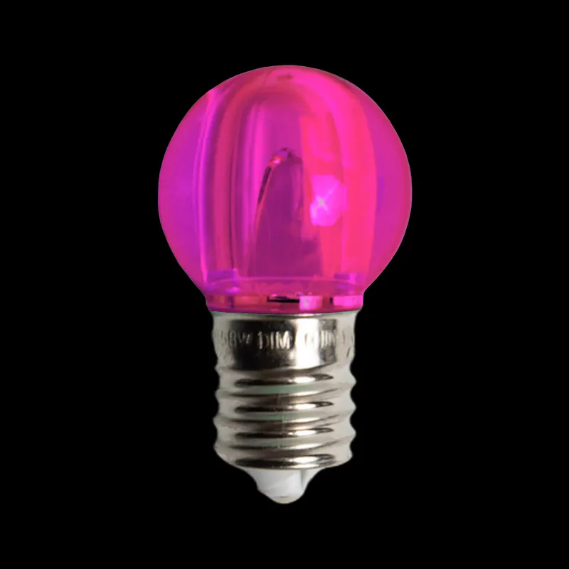 130V UL G30 E17 滑らかな透明なピンク LED 電球