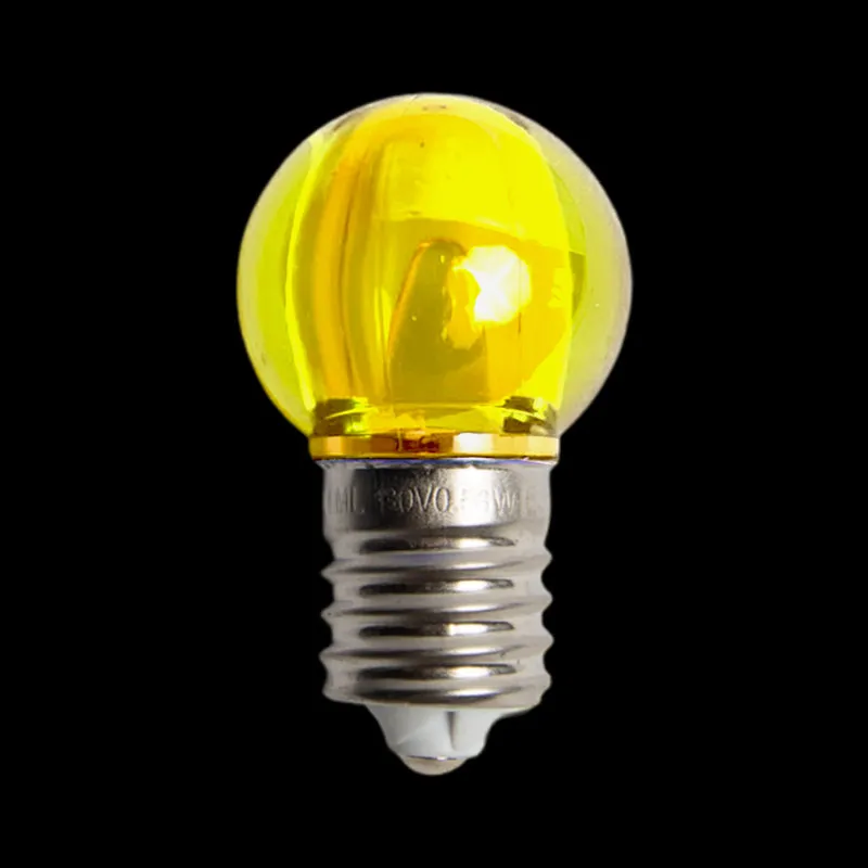 130V UL G30 E17 滑らかな透明な黄色 LED 電球